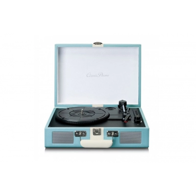 Gramofon LENCO TT-110, sa zvučnicima, bluetooth, retro, plavi   - Gramofoni