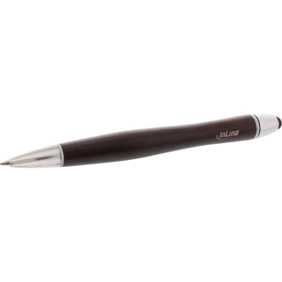 Olovka InLine woodpen Touchpad Stylus 55464 za pametni telefon ili tablet, 2 u 1, kemijska olovka i touch olovka