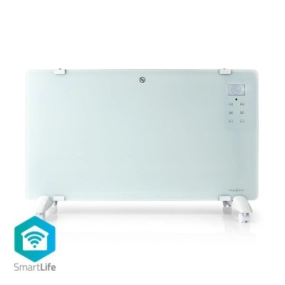 Grijalica NEDIS WIFIHTPL20FWT, Wi-Fi, pogodan za kupaonicu, staklena ploča, 2000 W, 2 postavke topline, LED, 15 - 35 °C, podesivi termostat, bijela   - Najslađa ušteda!		