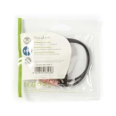 Adapter NEDIS CAGP22150BK02, 3.5mm TRRS (M) na 3.5mm TRS (Ž) za slušalice + 3.5mm TRS (Ž) za mikrofon,  0.2cm, polybag