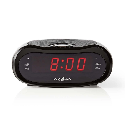 Radio budilica NEDIS LED Display, AM/FM, Snooze, crna   - Radio prijemnici