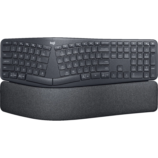 Tipkovnica LOGITECH K860 Ergo split, 920-010108, bežična, crna