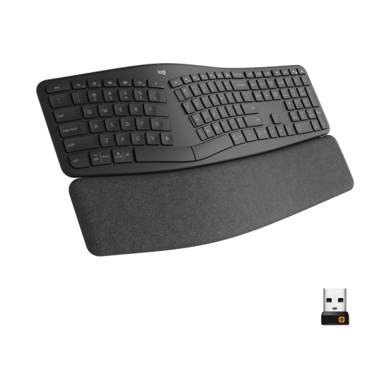 Tipkovnica LOGITECH K860 Ergo split, 920-010108, bežična, crna