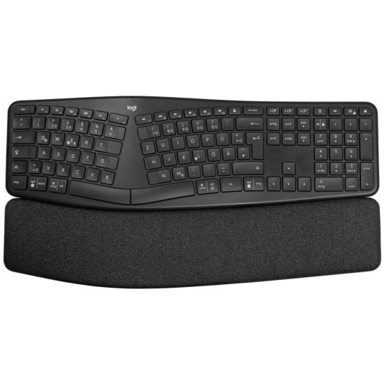 Tipkovnica LOGITECH K860 Ergo split, 920-010108, bežična, crna