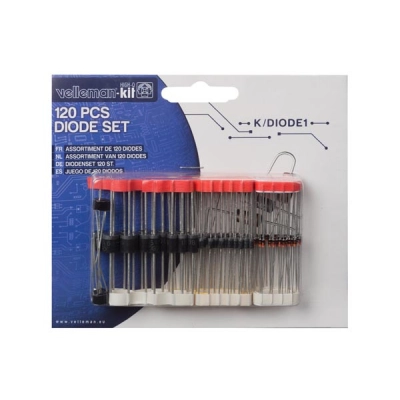 Set dioda, 120 komada, 5 vrijednosti Set dioda, 120 komada, 5 vrijednosti
