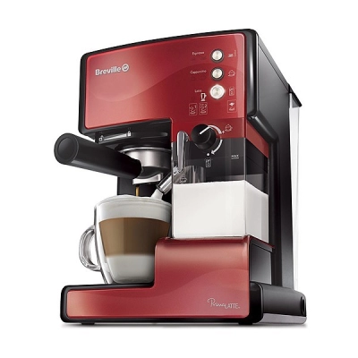 Aparat za kavu BREVILLE VCF046X Prima Latte, espresso, 15 bara, crveni    - Breville