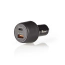 Auto punjač NEDIS CCPD30W100BK, 48W, USB A, crni