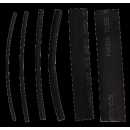 Bužir termo - set 100 x 10cm, crni, 2:1, u kutiji