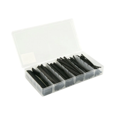 Bužir termo - set 100 x 10cm, crni, 2:1, u kutiji  