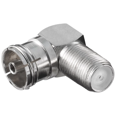 Adapter GOOBAY, F konektor (Ž) na antenski (Ž), kutni   - Antene i dodaci