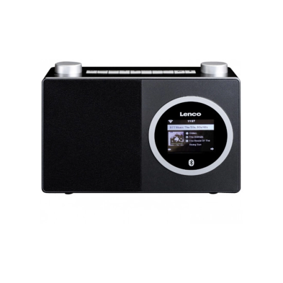 Radio prijemnik LENCO DIR-70BK, internet radio, bluetooth, crno-srebrni