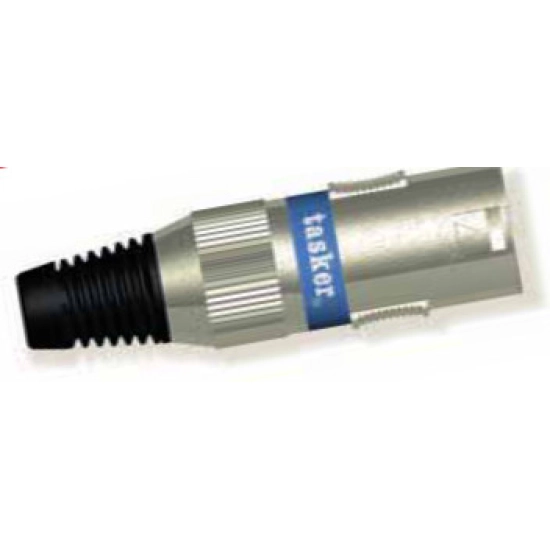 Konektor XLR 3-pin (M) za kabel, SPM3XLRM-N TASKER, crni, metalni