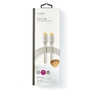 Kabel NEDIS CCTB60800AL20, USB C 2.0 (M) na USB C 2.0 (M), 480Mbps, 100W, gold plated, srebrni, 2m