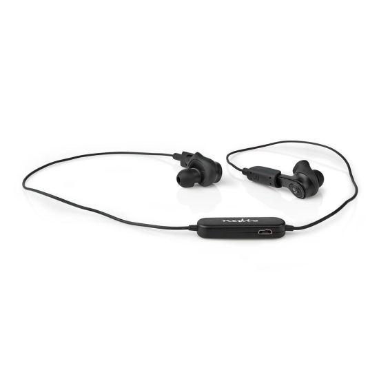 Slušalice NEDIS HPBT5053BK, in-ear, bežične, Bluetooth, crne