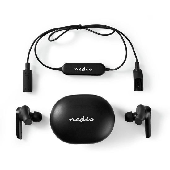 Slušalice NEDIS HPBT5053BK, in-ear, bežične, Bluetooth, crne
