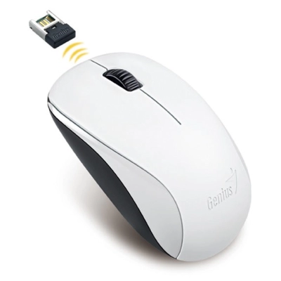 Miš GENIUS NX-7000, bežični, 1200 DPI, USB, bijeli   - Genius
