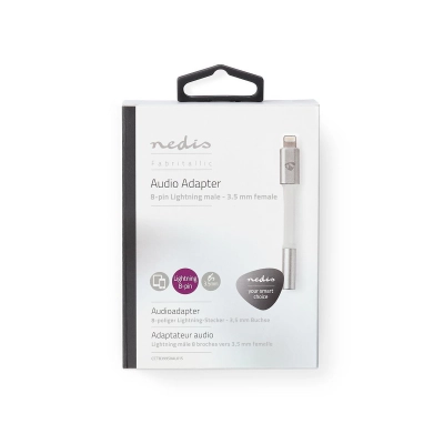 Adapter NEDIS CCTB39950AL015, Lightning (M) na 3.5 mm (Ž), Gold Plated, 0.15m  