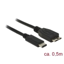 Kabel DELOCK, USB 3.1 Type-C (M) na micro USB B (M), 0.5m