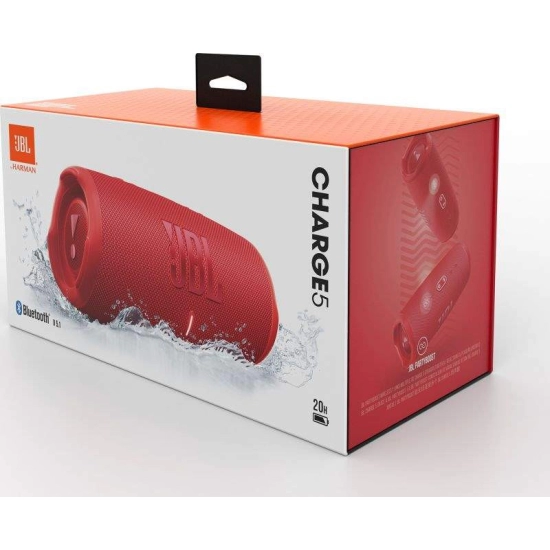 Prijenosni bluetooth zvučnik  JBL CHARGE 5, Bluetooth 5.1, 40W, vodootporan IPX7, crveni, JBLCHARGE5RED