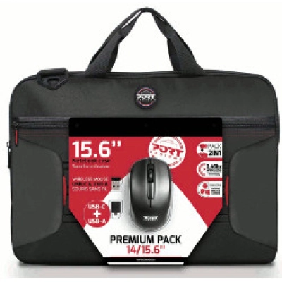 Torba za laptop PORT Premium pack, 15.6incha, crna + bežični miš - Port Torba za laptop PORT Premium pack, 15.6incha, crna + bežični miš - Port
