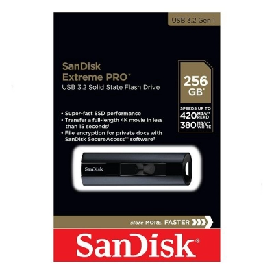 Memorija USB 3.2 FLASH DRIVE, 256 GB, SANDISK SDCZ880-256G-G46 Extreme PRO   - POHRANA PODATAKA