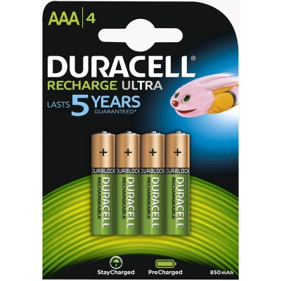 Baterija NI-MH  Ready2use AAAx4  850 mAh Duracell   - Punjive baterije