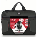 Torba za laptop PORT Premium pack, 17.3incha, crna + bežični miš