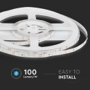 LED traka BIJELA, 60x3528 LED/m, samoljepiva,  IP20, toplo bijelo, 1 metar