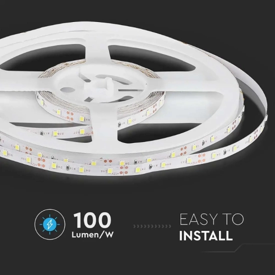 LED traka BIJELA, 60x3528 LED/m, samoljepiva,  IP20, hladna bijela, 1 metar
