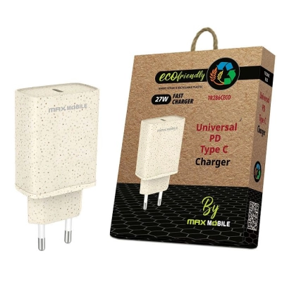 Kućni punjač MAXMOBILE TR-286C, 27W, USB C, Power Delivery, ECO  