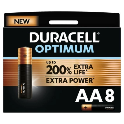 Baterija alkalna Duracell Optimum AA 8 kom    - Jednokratne baterije