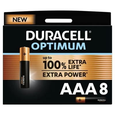 Baterija alkalna Duracell Optimum AAA 8 kom   - Jednokratne baterije