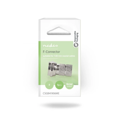Adapter NEDIS, F-Connector (M), set 5 kom, 75 Ohm  