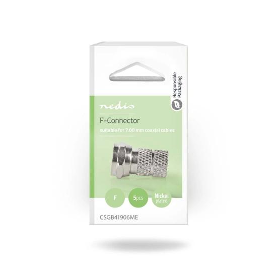 Adapter NEDIS, F-Connector (M), set 5 kom, 75 Ohm Adapter NEDIS, F-Connector (M), set 5 kom, 75 Ohm