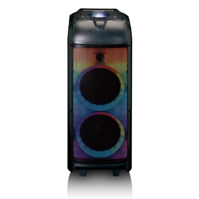Prijenosni audio sustav LENCO PA-260, Bluetooth, FM radio, 150W, punjiva baterija, 2x bežični mikrofon   - Karaoke
