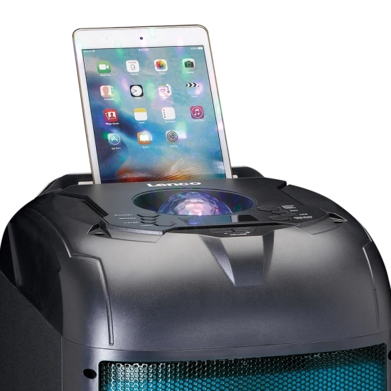 Prijenosni audio sustav LENCO PA-260, Bluetooth, FM radio, 150W, punjiva baterija, 2x bežični mikrofon