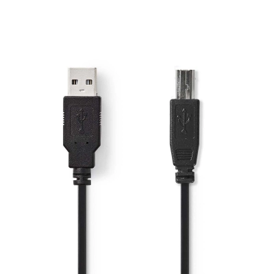 Kabel NEDIS CCGP60100BK50, USB 2.0 A (M) na USB 2.0 B (M), 5m   - Podatkovni kabeli