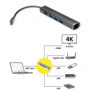 Docking station ROLINE VALUE USB-C Hub na HDMI, USB 3.2, RJ45 