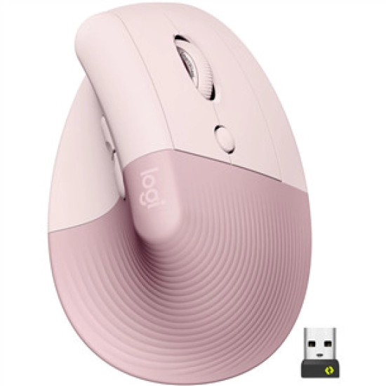 Miš LOGITECH Lift Vertical Ergonomic, bežični, 4000 DPI, rozi