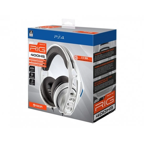 Slušalice NACON RIG 400HS, za PS4/PS5, žičane, bijele
