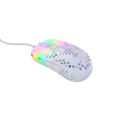 Miš XTRFY MZ1 RGB Rail, ultra-lagani, gaming, bijeli   - Miševi