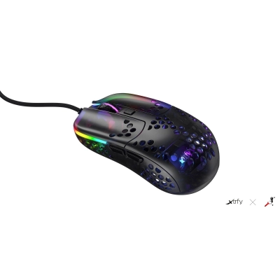 Miš XTRFY MZ1 RGB Rail, ultra-lagani, gaming, crni   - Miševi