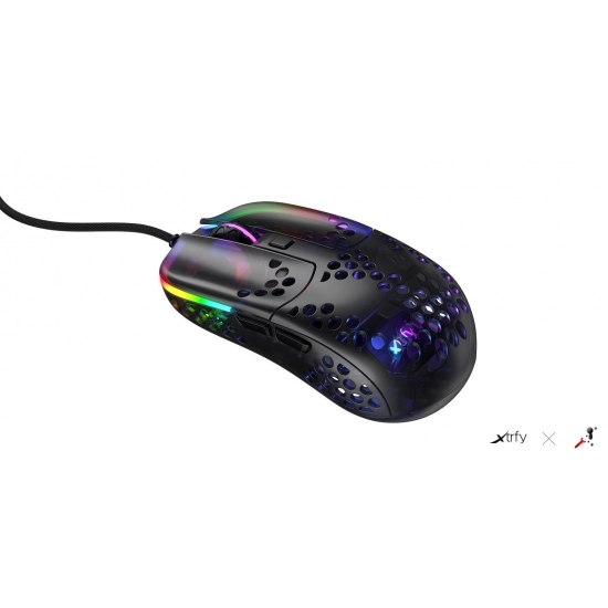 Miš XTRFY MZ1 RGB Rail, ultra-lagani, gaming, crni