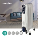 Radijator NEDIS HTOI30WT9, uljni, prijenosni, 800/1200/2000W, 9 rebra, termostat, bijeli