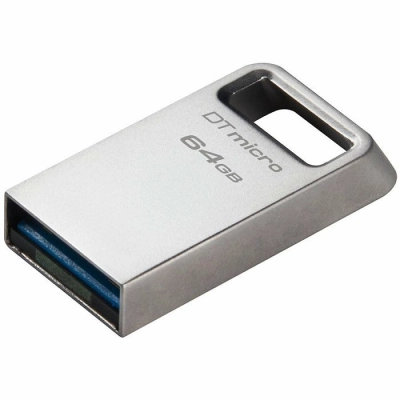 Memorija USB A 3.2 FLASH DRIVE, 64 GB, KINGSTON DataTraveler Micro 200MB/s Metal   - USB memorije