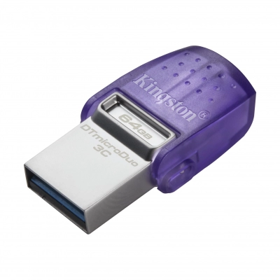 Memorija USB 3.2 FLASH DRIVE, 64 GB, KINGSTON DataTraveler microDuo 3C 200MB/s Dual USB-A i USB-C    - USB memorije