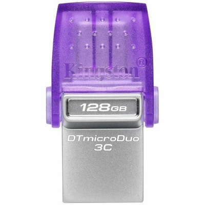 Memorija USB 3.2 FLASH DRIVE, 128 GB, KINGSTON DataTraveler microDuo 3C 200MB/s Dual USB-A + USB-C   - Kingston
