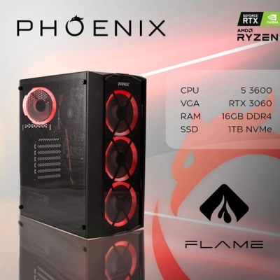 Računalo gaming FLAME Z-559 AMD Ryzen 5 3600/16GB DDR4/NVME SSD 1TB/RTX 3060   - RAČUNALA