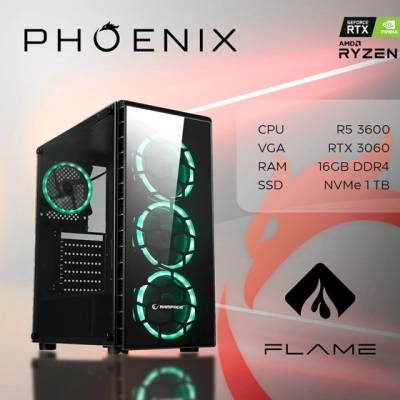 Računalo gaming PHOENIX Flame Z-559, AMD Ryzen 5-3600, 16GB, 1TB SSD, GeForce RTX 3060   - RAČUNALA