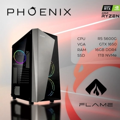 Računalo gaming FLAME Z-530 AMD Ryzen 5 5600G/16GB DDR4/NVME SSD 1TB/GTX 1650   - RAČUNALA